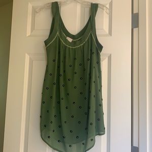 Embroidered tunic tank top